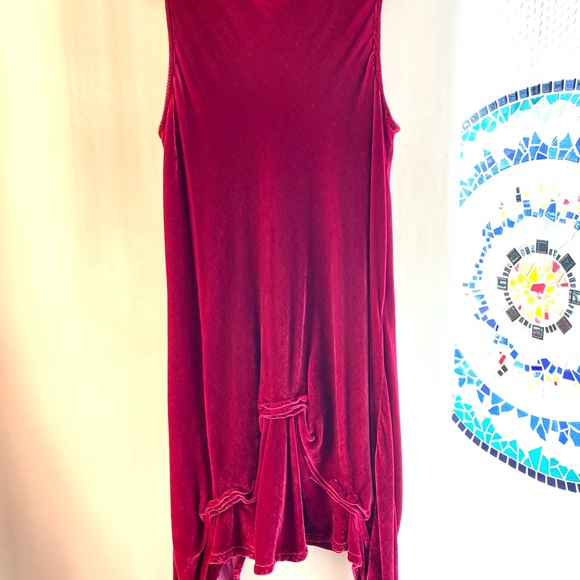 Homefrocks Silk Velvet Womens Tunic High Low Hemline - Picture 4 of 15